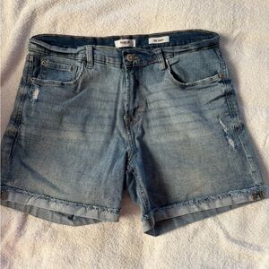 Kensie Light Blue Distressed Denim Shorts sz 10 like new